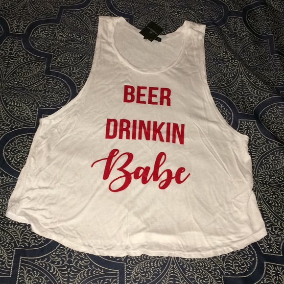 1️⃣ SMALL LEFT❗️💪🏻 Beer Drinkin Babe tank 🤘🏻 - Picture 2 of 4